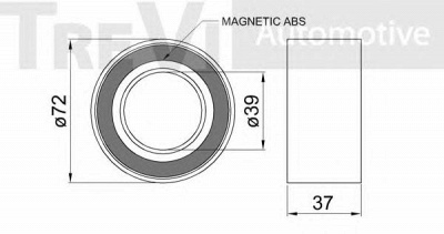 TREVI AUTOMOTIVE wb1626 -  Комплект подшипника ступицы колеса